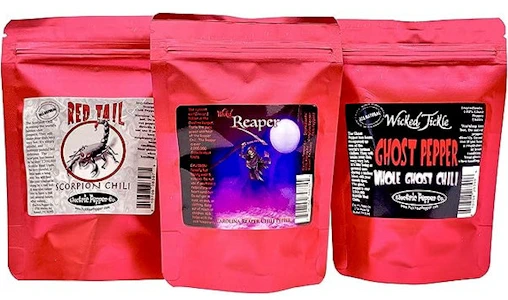 Electric Pepper Reaper, Ghost & Scorpion<br>
7 Peppers Each